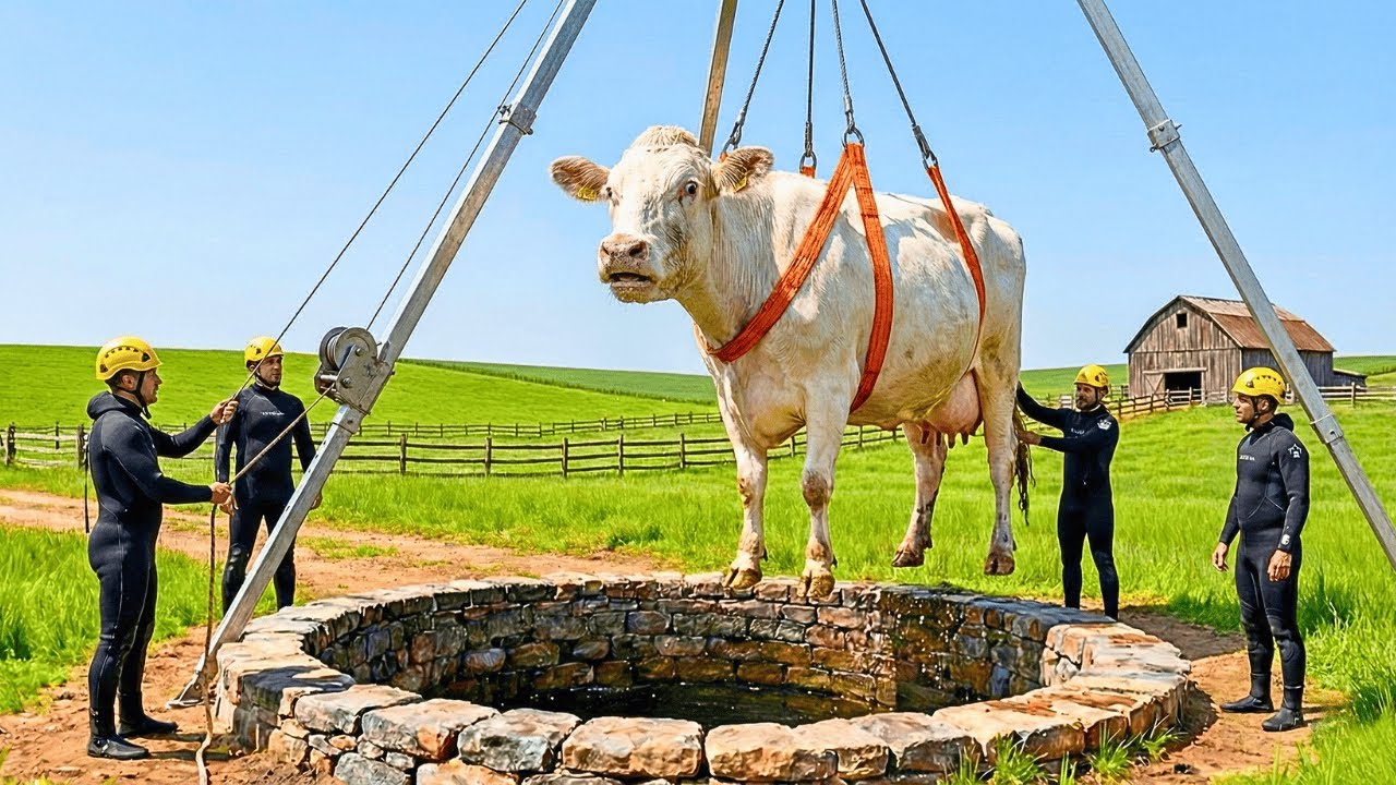 Rescue Team Saves Drowning Cow From Deep Well Thanks to Underwater Drone 🛸 | Wildlife Rescue