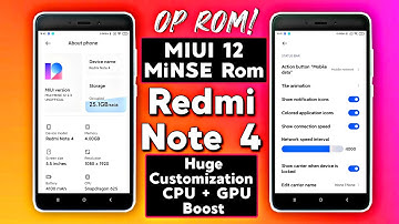 MIUI 12 MiNSE Rom for Redmi Note 4 | Best Customization | CPU Boost🔥🔥