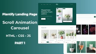 Part 1 – Plantify eCommerce Website Header Section | Web Development Tutorial with HTML, CSS, JS