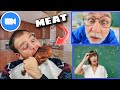 Eating MEAT With VEGETARIANS In Zoom Class!
