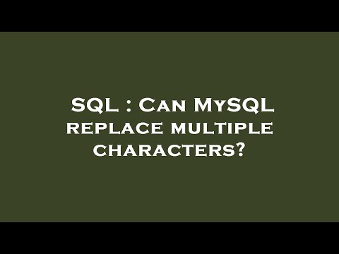 SQL : Can