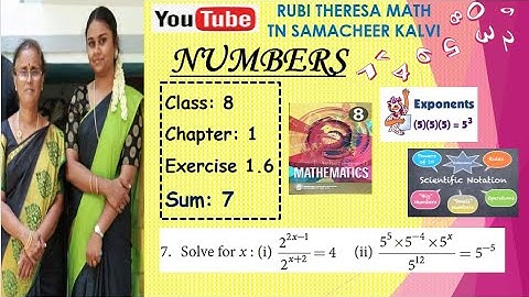8th Maths _ TN Samacheer Kalvi _ Chapter 1 _ Numbers _ Exercise 1.6 _ Sum 7