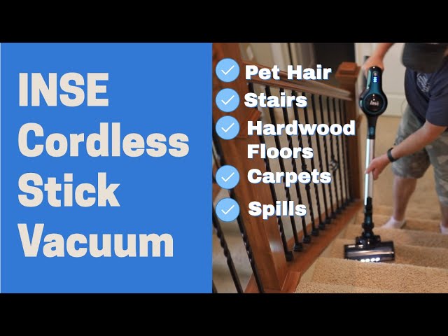 INSE Cordless Vacuum Cleaner, 6-in-1 Rechargeable Cordless Vacuum