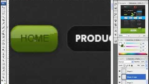 How to make navigation bar in photoshop