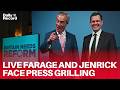 LIVE Nigel Farage and Robert Jenrick hold Reform UK press conference
