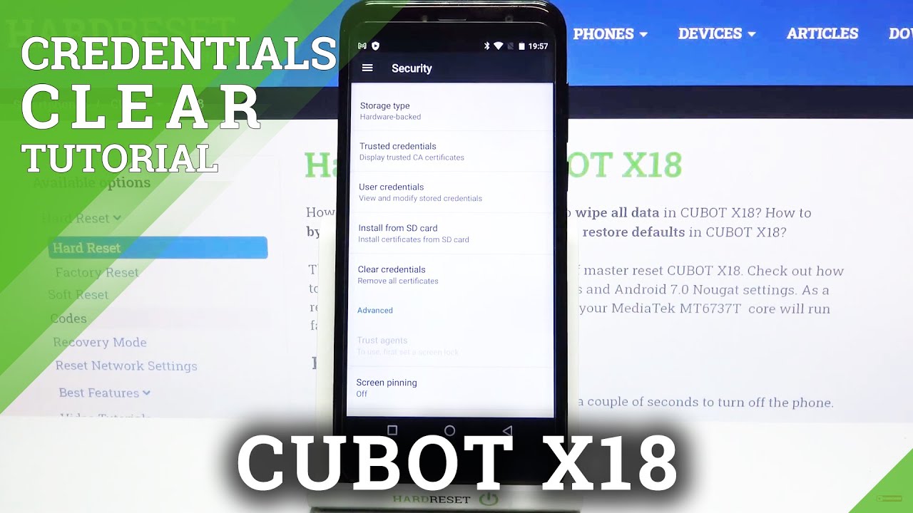 How to Clear Credentials on CUBOT X18 – Remove All Credentials - YouTube