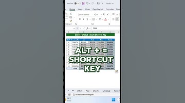 Excel Shortcut key Auto Sum #exceltips #exceltricks #explore