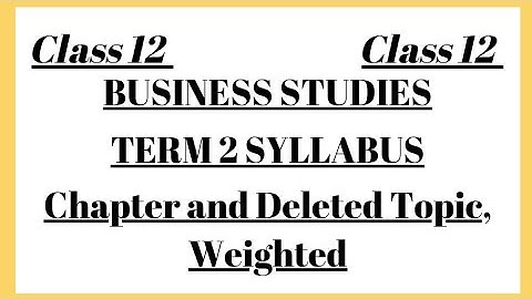 Class 12 JAC BOARD Term 2 Business Studies Syllabus #JACBOARD  #JACCLASS12Term2