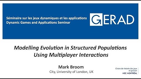 Modelling Evolution in Structured Populations Using Multiplayer Interactions, Mark Broom