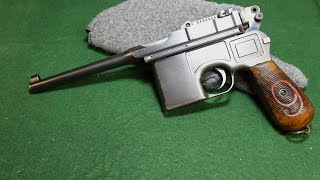 The Mauser C\/96 in WWI:  The Broomhandle Red Nine in 9mm Luger.