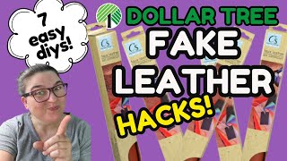 7 Easy Dollar Tree Faux Leather DIYs + Bonus!