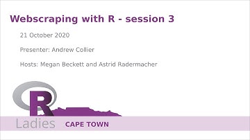 R-Ladies Cape Town (English) Web scraping with R (session 3)