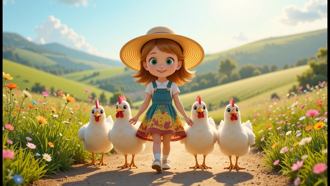 Chicken Parade on the Farm Lane | Fun Nursery Rhyme for Kids