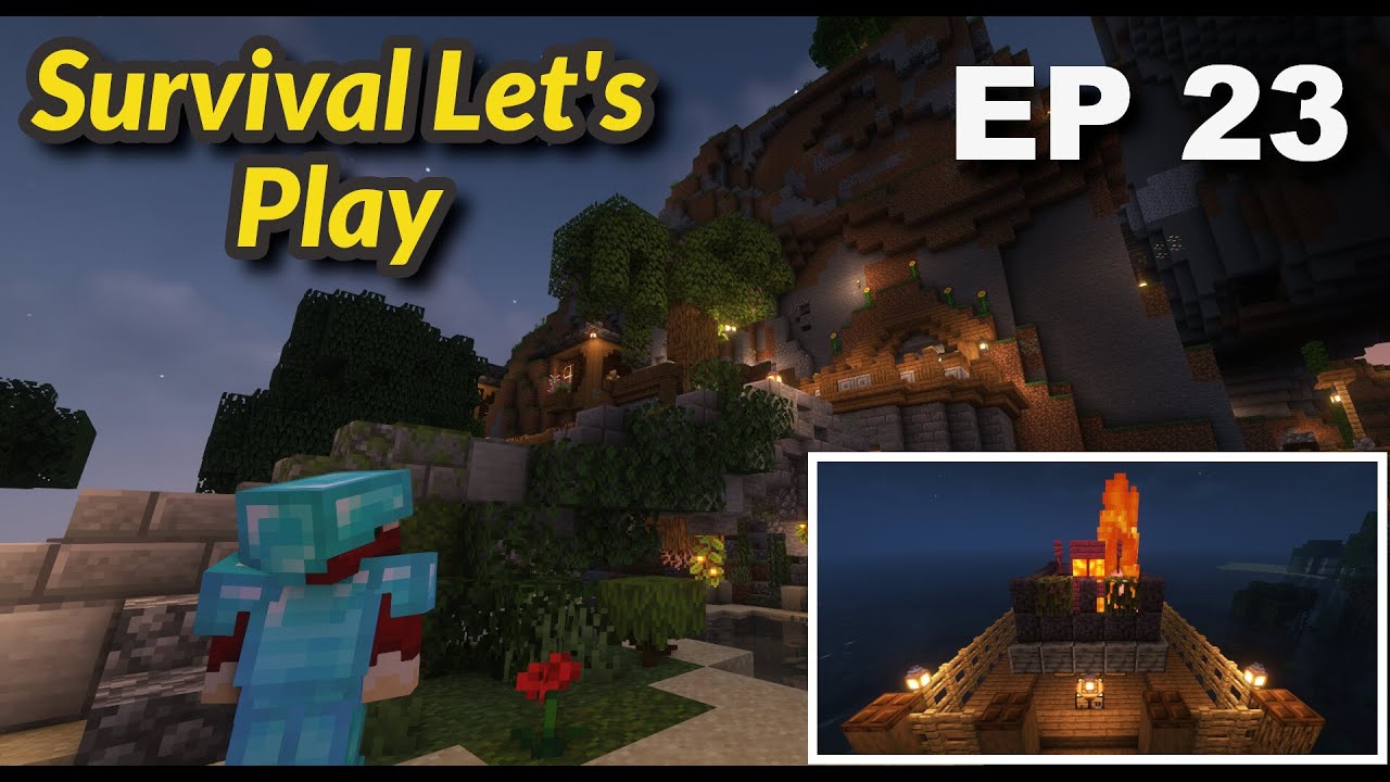 Making Bridges and Iron Farm Minecraft Java 1.19 Survival Lets Play