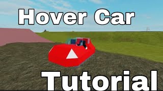 Roblox|| Plane Crazy|| Hover Car Tutorial (Inspired by Planet 51)