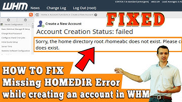 FIX-Sorry the home directory root/home does not exist| Missing HOMEDIR[SOLVED]☑️