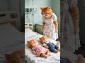A Cute Cat Family Relaxing Together on the Balcony 🐱☀️