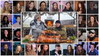 Bombastic Reaction on Tender Whole Lamb Tandoor in a Snowy Mountain Village