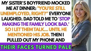 My Sister’s Boyfriend Mocked Me as 'Unemployed' — Everyone Laughed...Until...