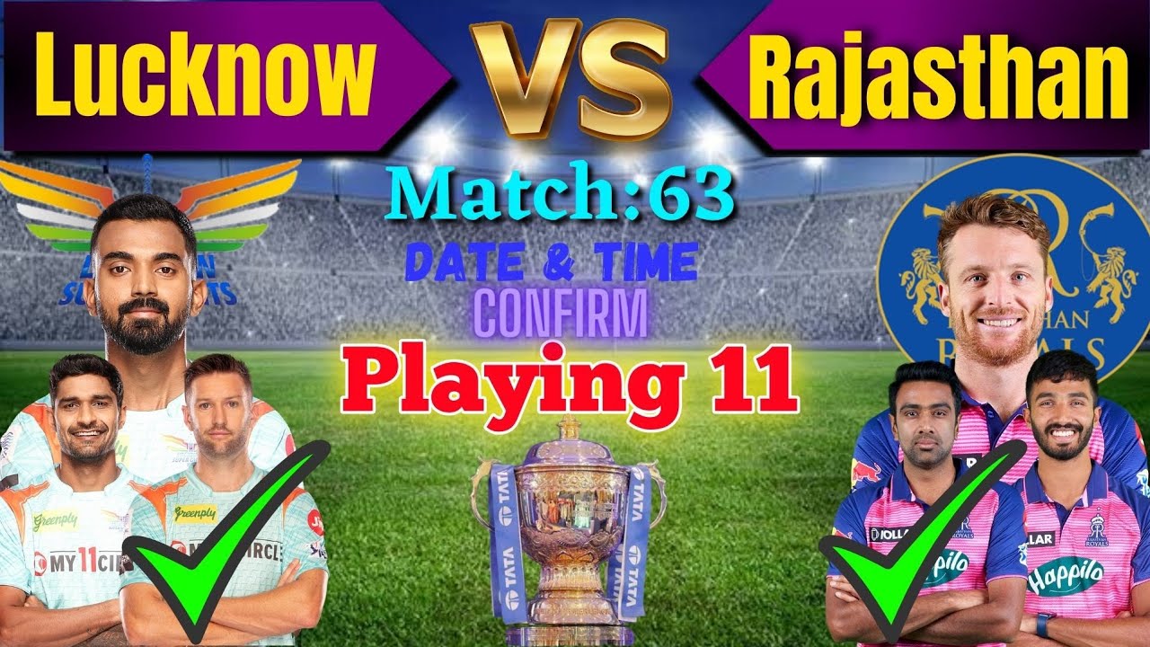 TATA IPL 2022 LSG vs RR Both Teams Playing 11 | RR vs LSG Match 63 |