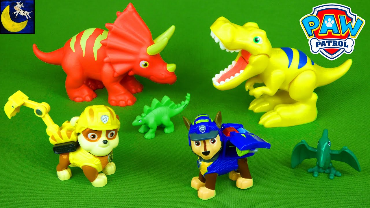 Paw Patrol Dino Rescue DINOSAURS TRex Chase Mighty Pups Super Paws