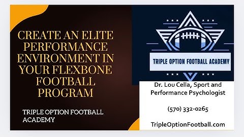 The #1 Action to Take When Creating the ELITE-Performance Environment w/Your Football Program