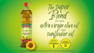 The Super Blend of 20% Extra virgin olive oil & sunflower oil