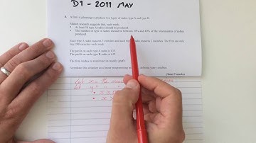 D1 May 2011 Q8 Edexcel Linear Programming