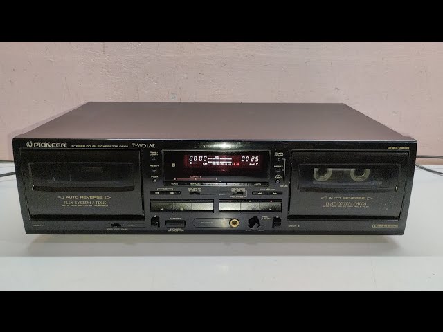 Pioneer T-W01AR Stereo Double Cassette Deck Playback Demo - YouTube