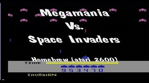 Megamania Vs Space Invaders Mash Up - (Homebrew) - Stella (Atari 2600 Emulator)