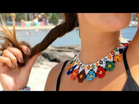 kum boncuk renkli kolye yapımı 🎉🌺sand bead colorful necklace making