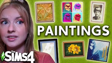 the sims 4 but every room is a random painting