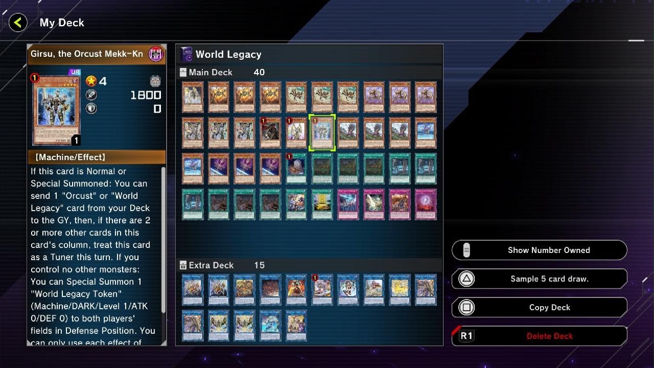 Yu-Gi-Oh! Master Duel Orcust World Legacy Deck