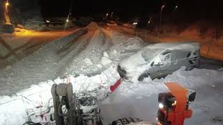 Plowing 40cm after snowstorm | Tokvam UT490 | Volvo L70H