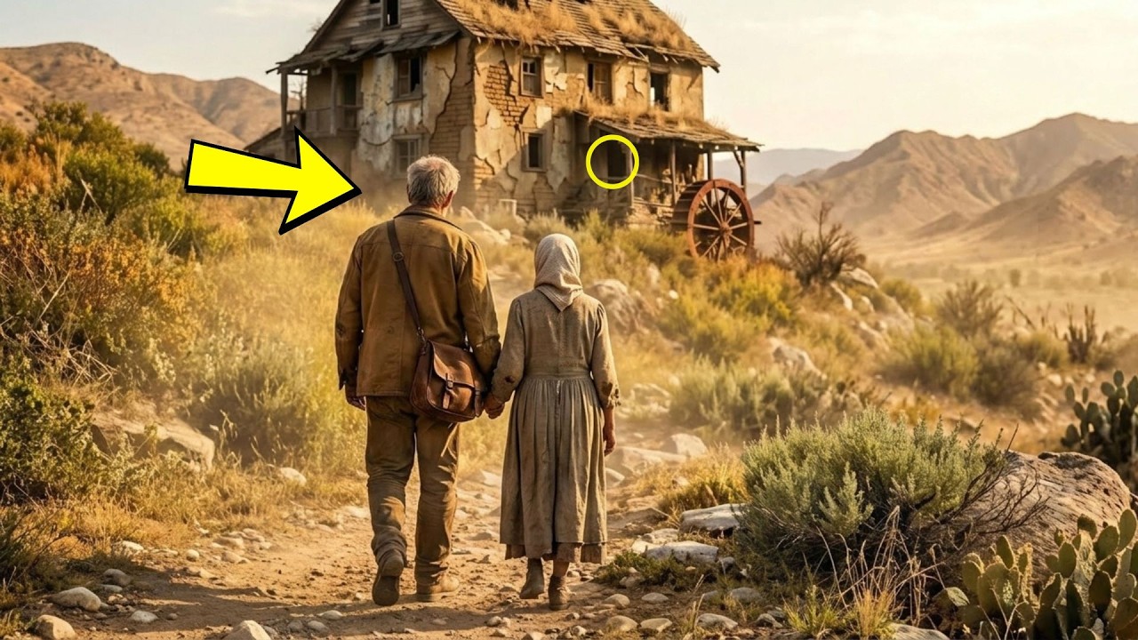 La pareja de ancianos halló refugio en una casa en las montañas…lo que había en el suelo cambió todo