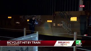 Person dies after hit by train in Sacramento