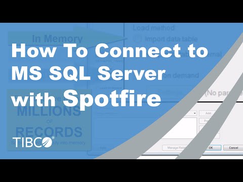 How To Connect to Microsoft SQL Server with Spotfire