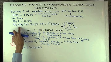 Hessian matrix as a bilinear form that outputs second-order directional derivatives