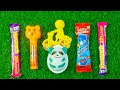 Satisfying Video Unboxing Lollipop Candy with milk Chocolate munch mentos Cutting ASMR |apt meow♥️