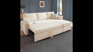 Review: Waxberry 85” Sectional Sofa | Pull-Out Sleeper with USB &amp; Storage
