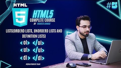 HTML Course in English - Lists (Ordered Lists, Unordered Lists, Definition Lists) - Tutorial 5