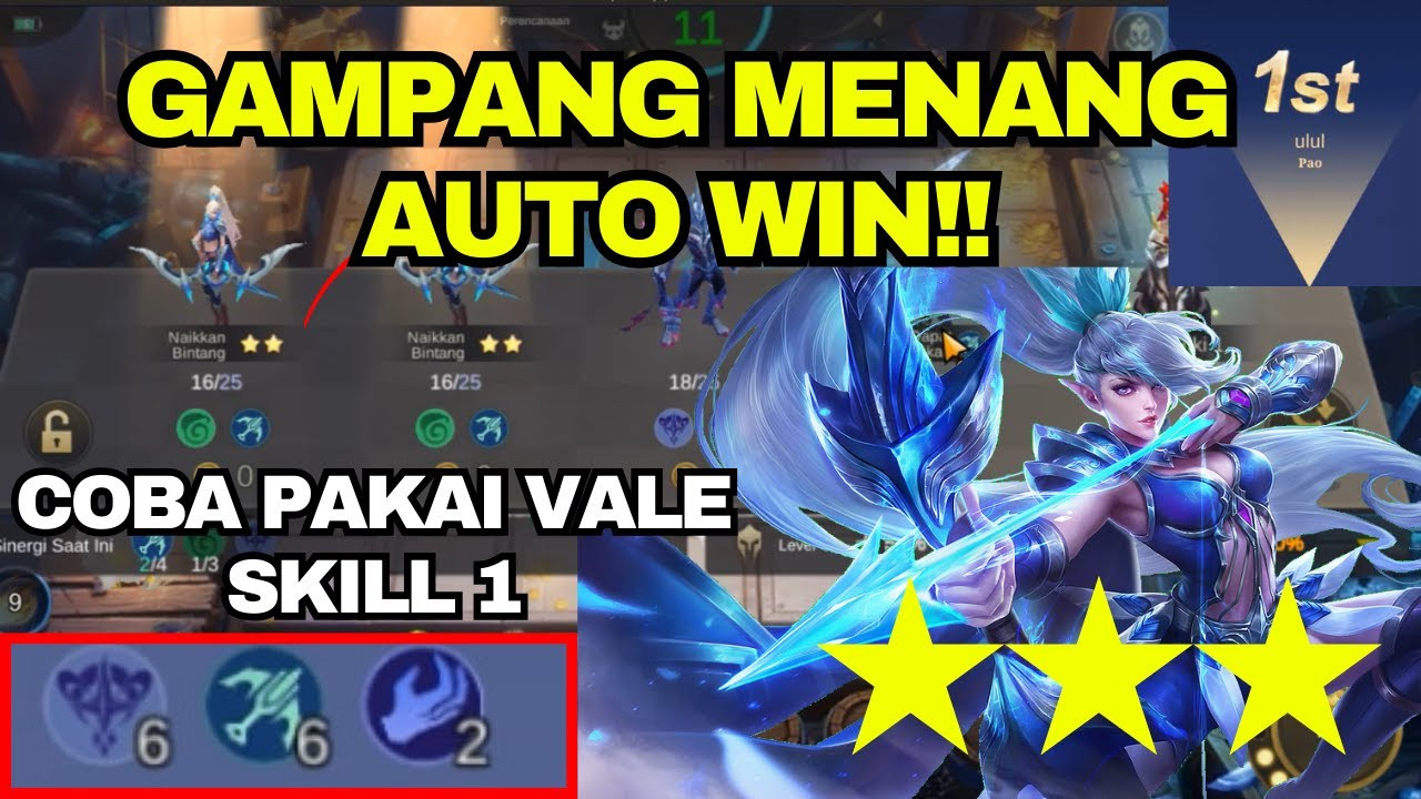 TUTORIAL GAME PLAY COMANDER VALE SKILL 1 | GAMPANG BANGET AUTO ...