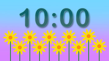 10 Minute Timer: Growing Flowers Animated Visual Timer