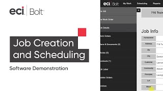 Bolt Trade Contractor Software Feature, Job Creation and Scheduling