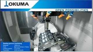 Okuma 5 Axis Machining Center MU-400V II - Cylinder Block Model Machining