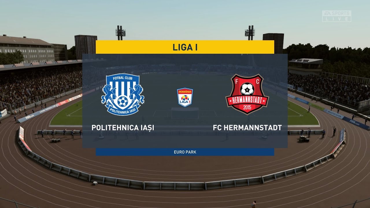 FIFA 20, Poli Iasi vs FC Hermannstadt - Liga 1, 30/06/2020