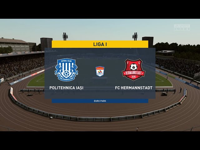 FIFA 20, Poli Iasi vs FC Hermannstadt - Liga 1, 30/06/2020