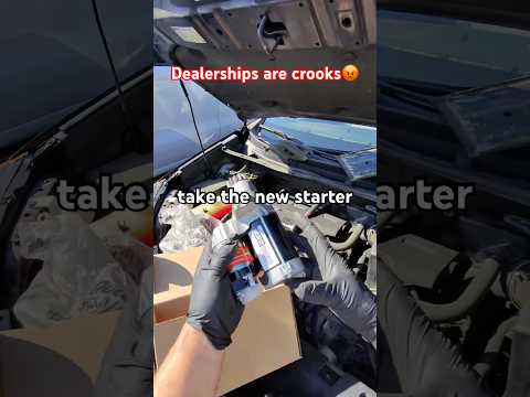 How to replace a Toyota RAV 4 starter in under 3 mins (dealerships lie😡)#dealershiphackjob
