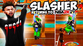 I came back to the NBA 2K21 1V1 STAGE COURT but on my SLASHER BUILD..