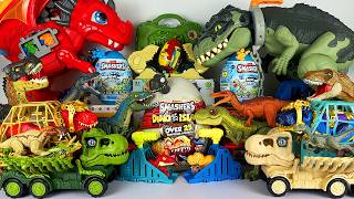 Jurassic World Rebirth ASMR Dinosaur Unboxing T-rex Giganotosaurus Dino Truck Baryonyx ZURU Smshers